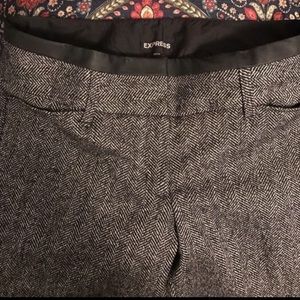 Leather Trim Dress Pants